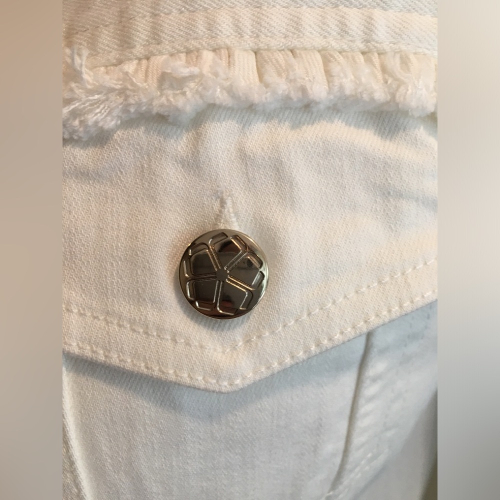 Trina Turk White Denim Jean Jacket - Picture 6 of 11